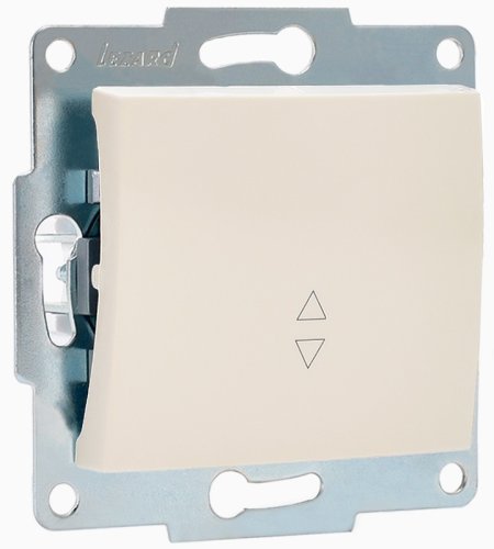 Переключатель без рамки Lezard Karina 1-кл. проходной кремовый картинка